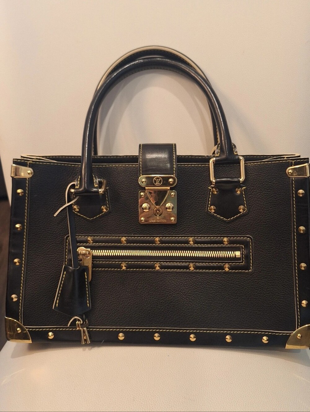 VINTAGE Louis Vuitton Black Suhali Le Fabuleux Leather Bag EUC - Picture 3 of 11